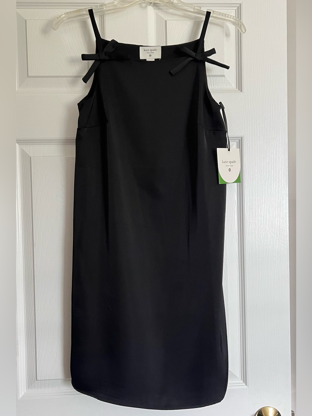 Kate Spade x Target 1 time collab! 
 Black Silky Shift Dress Bow Straps